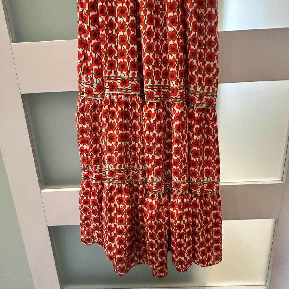 Max Studio Red & White Poppy-Print Blouse - Picture 7 of 7